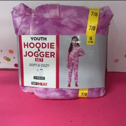Youth Hoodie Jogger Set Soft & Cozy Size 7/8 NEW