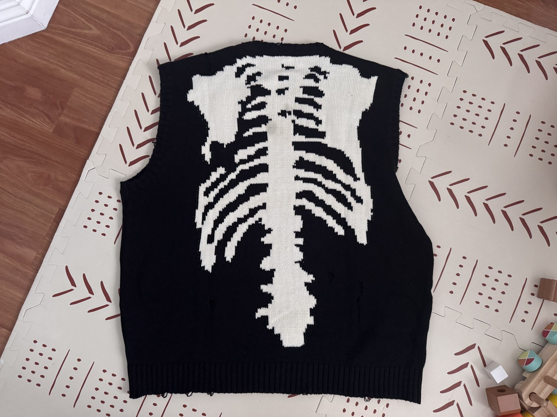 Kapital Bone Knit sweater Vest Size 3 Large