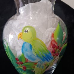 Large Hand-Painted Vase