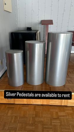 Silver Cylinder Pedestals