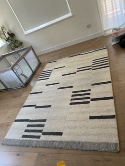 All Modern Striped Woven Rug
