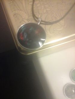 Leather cord necklace & pendant