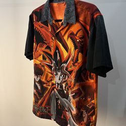 Vintage Authentic Yu Gi Oh! Button Down Shirt 