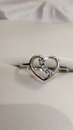 Aqua MARINE 10K GOLD RING