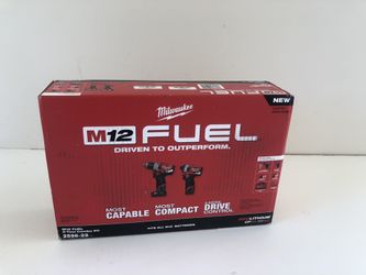 Milwaukee M12 FUEL 12-Volt Lithium-Ion Brushless Cordless Hammer Drill and Impact Driver Combo Kit (2-Tool) w(2) Batteries & Bag