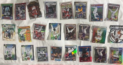 Sports Card Lot – 99 Baseball & Football Rookie Cards, Prospects, Refractors, Parallels & Numbered Cards