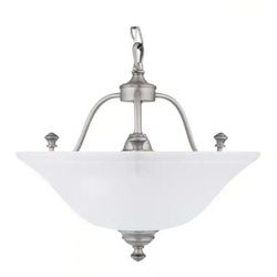 Light Fixture Antique Nickel Semi-Flush Mount