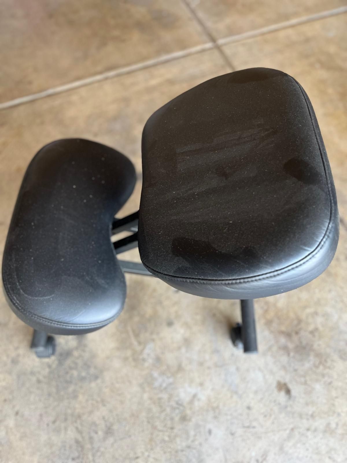 Kneeling Chair Ergonomic for Office, Adjustable Stool for Home and Office - Improve Your Posture with an Angled Seat - Thick Moulded Foam Cushions - B