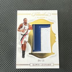 2019 Kawhi Leonard Flawless Gold Jumbo patch 4/10