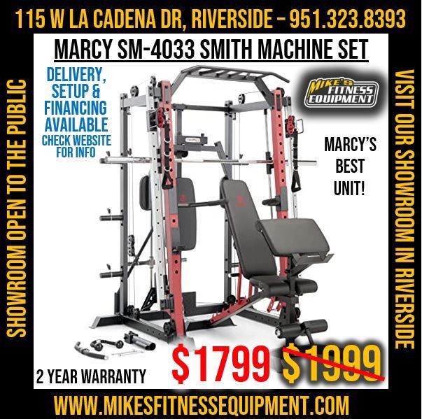 Marcy Squat Rack Smith Machine Home Gym Setup