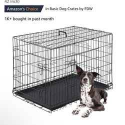 42 Inch Black Dog Cage 