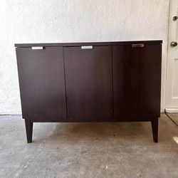 Dark Brown Crate and Barrel MCM Kitchen storage Organizer