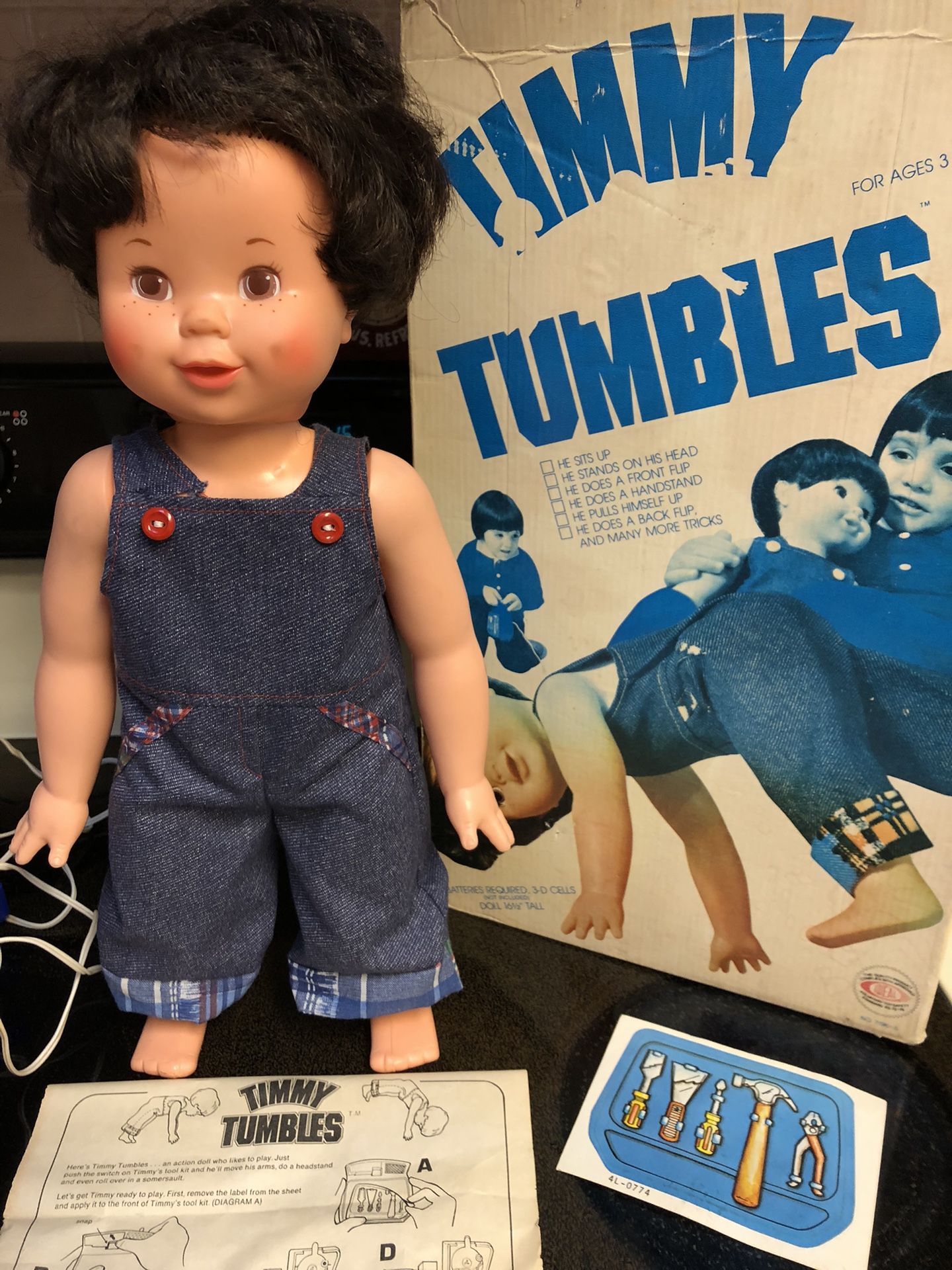 Timmy Tumbles Vintage Remote Control Doll Works Great