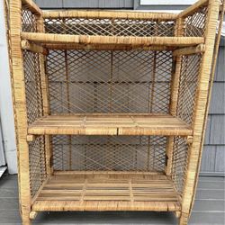 Wicker Rattan Folding bookcase 