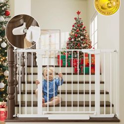 Cumbor 29.7-46" Baby Gate for Stairs, Toddler Safety Essentials for The House, Auto Close Dog Gate for Doorways, Mom's Choice Awards Winner-Easy Insta