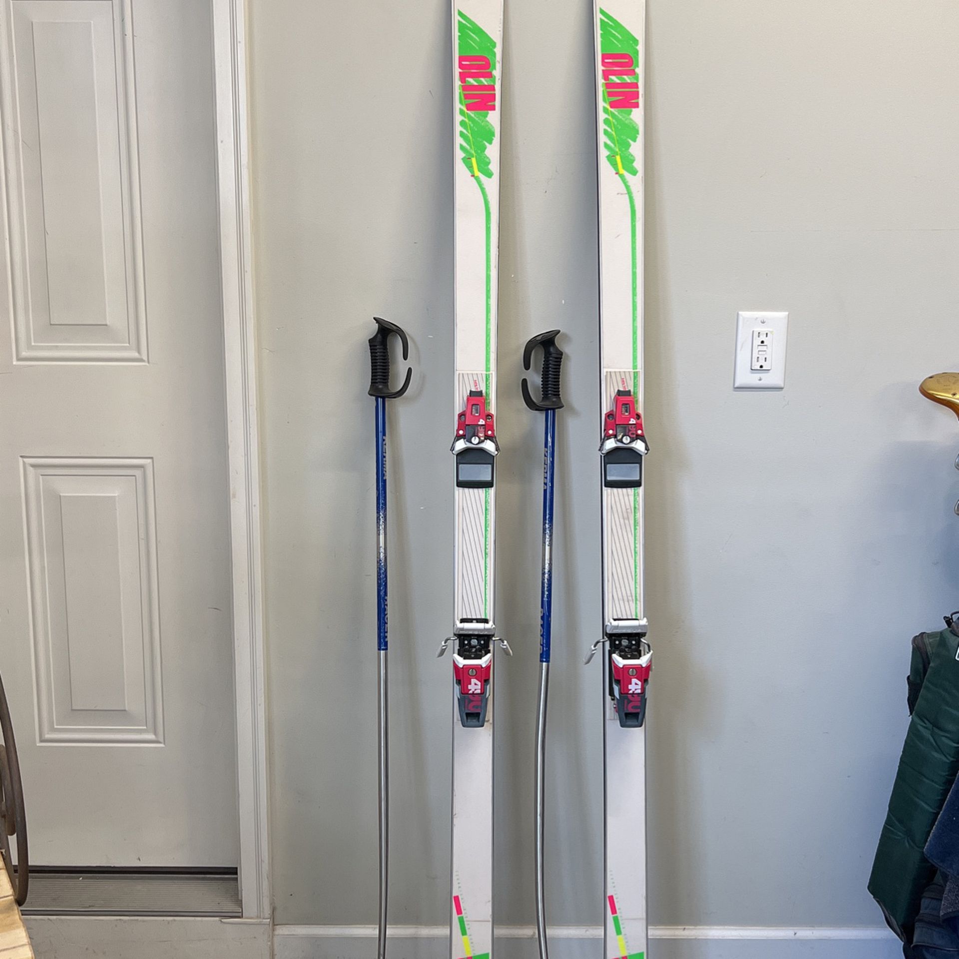 Pair Of Skis And Poles