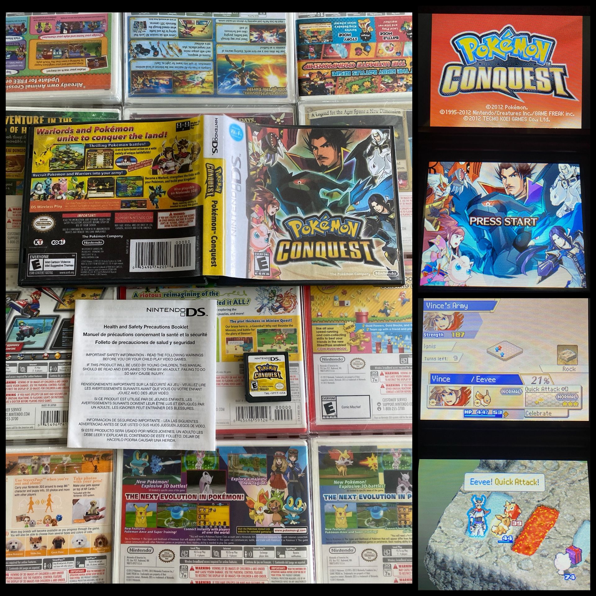 Pokemon Conquest For Nintendo DS 3DS