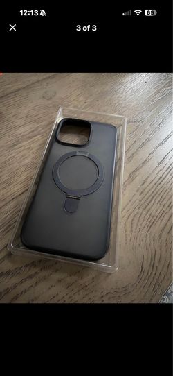 Black iPhone Case with MagSafe Ring Stand