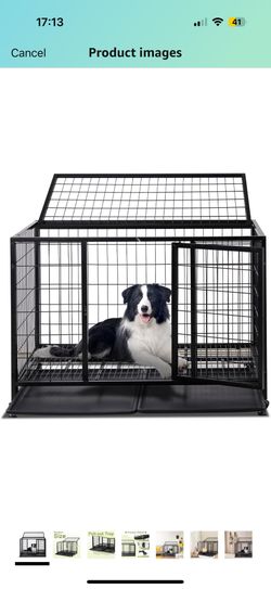 Large Dog Crate 42” With Lockable Wheels NEW and In Box Unopened