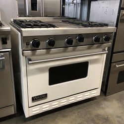 Viking 36” White Gas Range Stove 