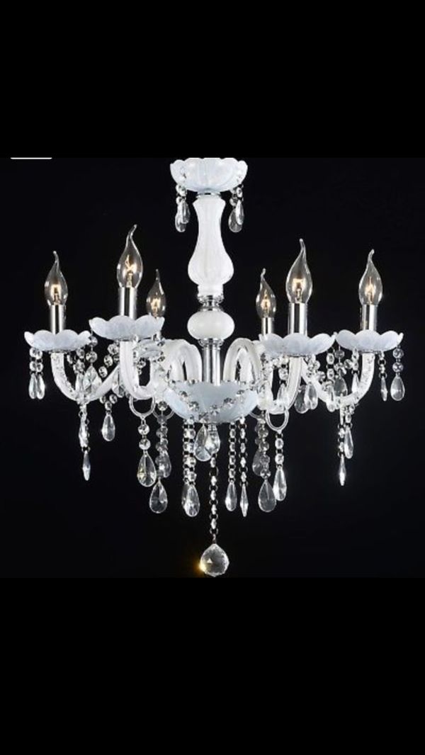 New In The Box Very Elegant French Provincial White Glass Very Elegant French Provincial White Glass Chandelier 6 Lamp Arms Ceiling Light Lighting For In South El Monte Ca Offerup