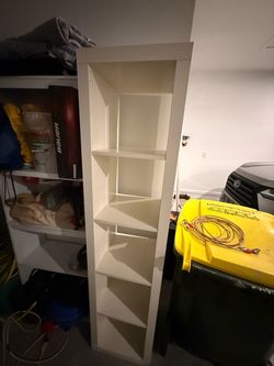 Tall White Corner Bookshelf Unit