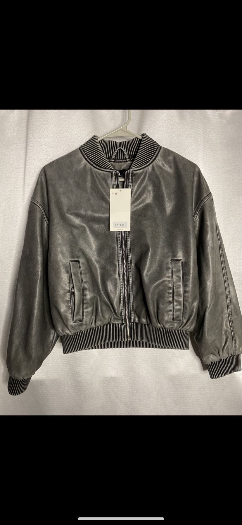 Zara Bomber Jacket | Color: Gray | Size: Xs