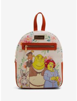 Shrek, Fiona, Donkey and Puss in Boots Floral Mini Backpack