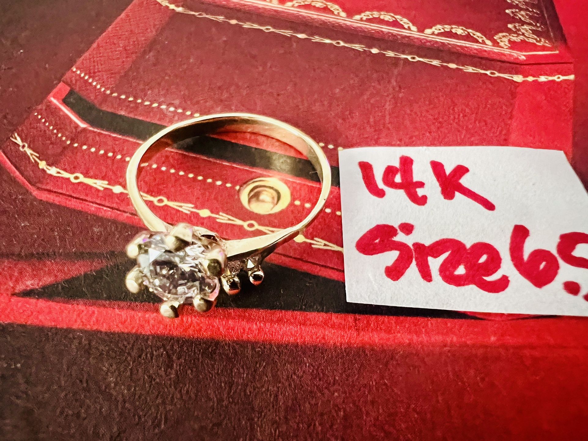 14K Solid Gold Wedding Ring Size 6.5