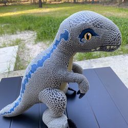 Jurassic Park World~Blue Raptor~Plush Build-A-Bear Workshop 20" Velociraptor
