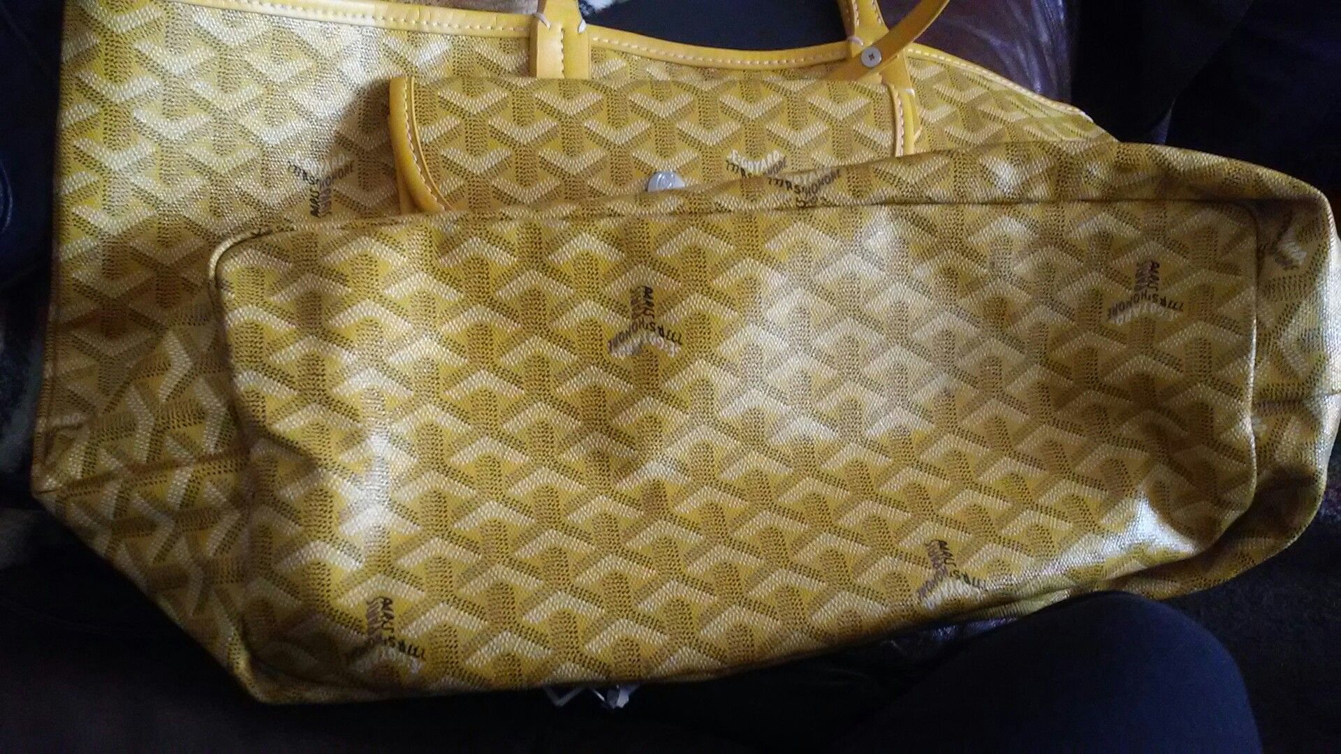 Goyard Goyardine St. Louis PM w/Pouch - Yellow Totes, Handbags - GOY37782