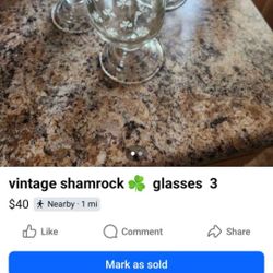 Vintage Shamrock Glasses 3