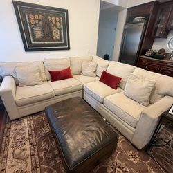 L-Shaped Sectional Sofa – Neutral Cream