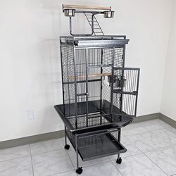 (NEW) $130 Large 61” Parrot Bird Cages with Rolling Stand for Cockatiels Parrot Parakeet Lovebird Finch