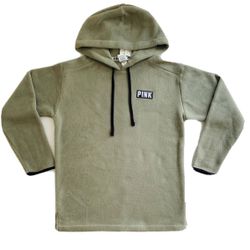 NEW PINK Victori Secret Hoodie Warm Polar Fleece XSmall Olive Green - Regular Size