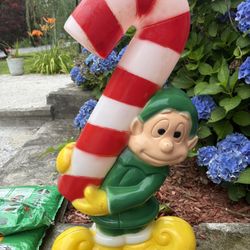 Vintage Christmas Elf Blowmold