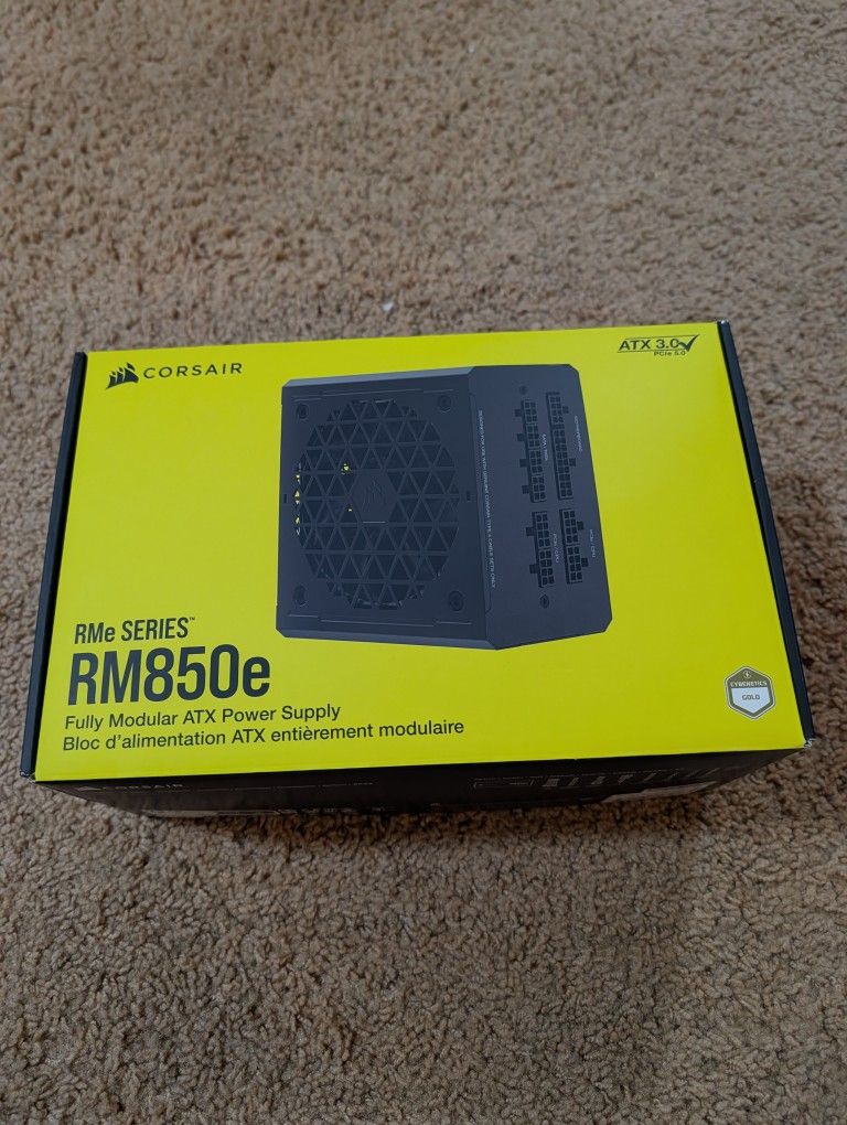 Corsair RM850e (2023) Fully Modular Low-Noise Power Supply - ATX 3.0 & PCle 5.0 Compliant