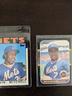 Kevin Mitchell - New York Mets-87 Donruss-86 Topps Traded (2 Cards)