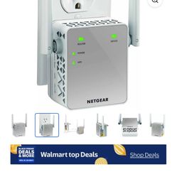 NETGEAR - AC750 WiFi Range Extender and Signal Booster, Wall-Plug, 750Mbps (EX3700)