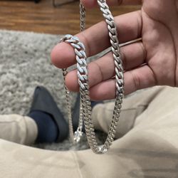 Pure 950 Silver Cuban Link Chain