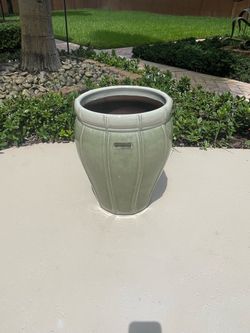 Deroma Italian planter glazed 17” large