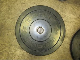Used Rogue HG 35 lb Rubber BUMPER PLATES Set of 2