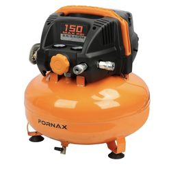 FORNAX Pancake Air Compressor with two couplers, 6 Gallon Portable Electric air compressor, 150 PSI, Oil -Free Air Compressor
