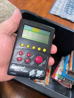 Electronic blackjack and poker game