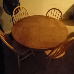 Wood Kitchen Table With 4 Chairs