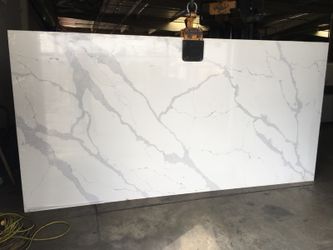 Calacatta Thunder Quartz slab 127x63 For Kitchen and Bathroom