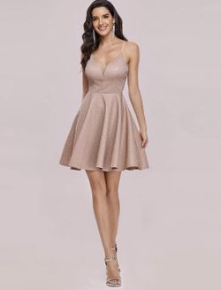 Dress Champagne Sparkle Everpretty