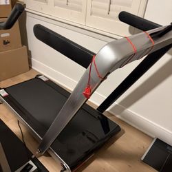 Goplus 2 In 1 Folding Treadmill with Puzzle Exercise Mat