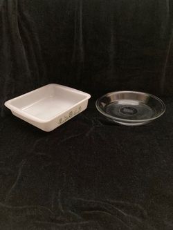 VTG Glasbake Casserole & Pie Dish (2 pieces)