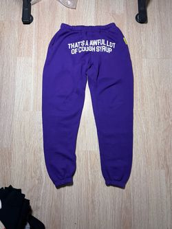 Awful lot of cough syrup purple sweats size medium